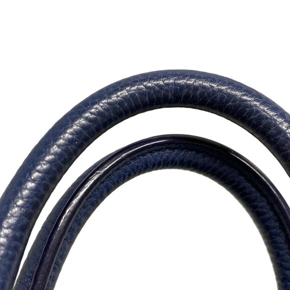 Auth CELINE Luggage Nano Shopper - Navy Drummed Calf Handbag - Picture 12 of 16